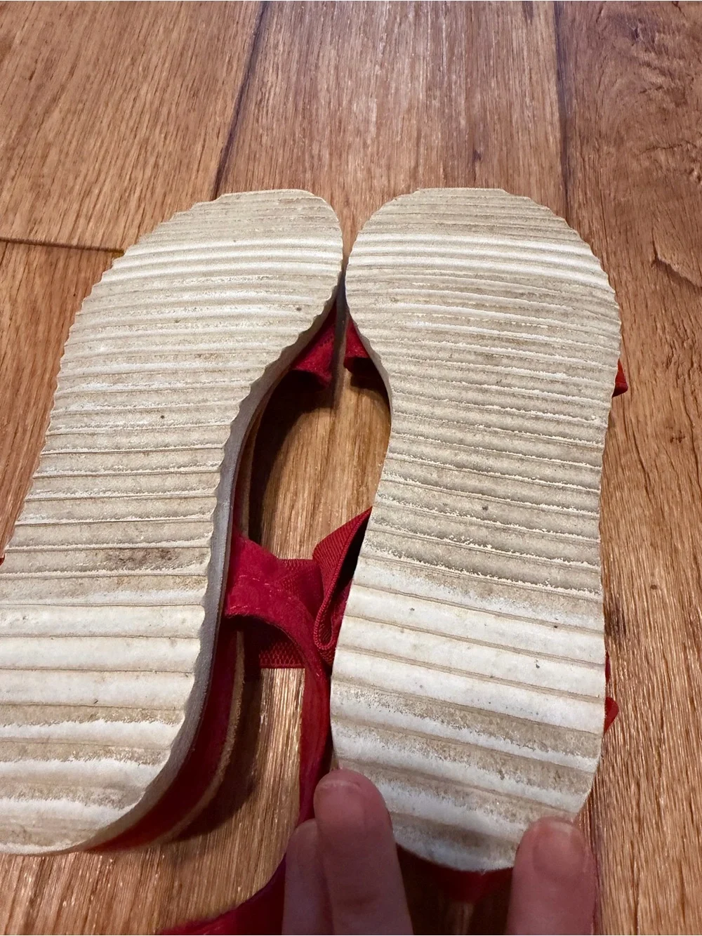 Red BOBS ladies sandals size 7